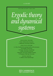 Ergodic Theory and Dynamical Systems Volume 44 - Issue 5 -