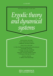 Ergodic Theory and Dynamical Systems Volume 44 - Issue 6 -