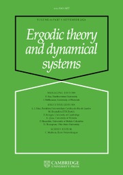 Ergodic Theory and Dynamical Systems Volume 44 - Issue 9 -