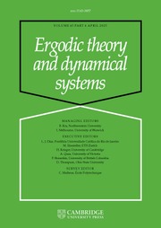 Ergodic Theory and Dynamical Systems Volume 45 - Issue 4 -