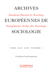 European Journal of Sociology / Archives Européennes de Sociologie Volume 49 - Issue 2 -