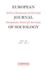 European Journal of Sociology / Archives Européennes de Sociologie Volume 56 - Issue 2 -