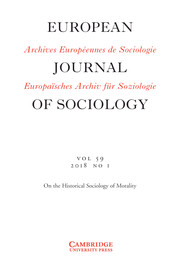 European Journal of Sociology / Archives Européennes de Sociologie Volume 59 - Issue 1 -
