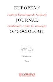 European Journal of Sociology / Archives Européennes de Sociologie Volume 64 - Issue 2 -