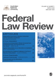 Federal Law Review Volume 48 - Issue 1 -