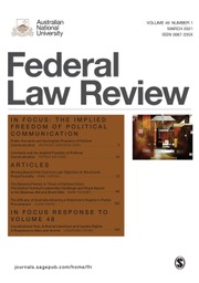 Federal Law Review Volume 49 - Issue 1 -