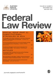 Federal Law Review Volume 50 - Issue 3 -  Special Issue (Part 2): Constitutional Struggles in Asia