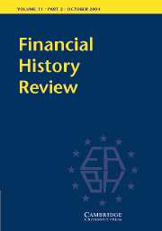 Financial History Review Volume 11 - Issue 2 -