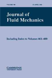 Journal of Fluid Mechanics Volume 480 - Issue  -