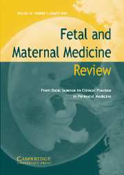 Fetal and Maternal Medicine Review Volume 14 - Issue 3 -