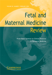 Fetal and Maternal Medicine Review Volume 20 - Issue 1 -