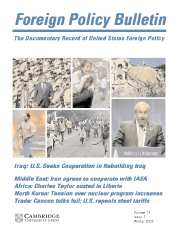 Foreign Policy Bulletin Volume 15 - Issue 1 -