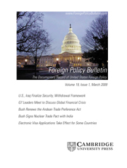 Foreign Policy Bulletin Volume 19 - Issue 1 -