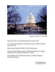 Foreign Policy Bulletin Volume 19 - Issue 2 -