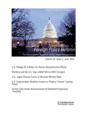 Foreign Policy Bulletin Volume 20 - Issue 2 -