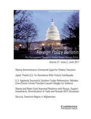 Foreign Policy Bulletin Volume 21 - Issue 2 -