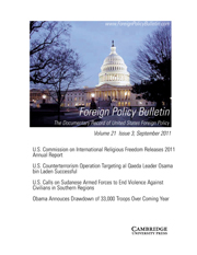 Foreign Policy Bulletin Volume 21 - Issue 3 -