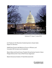 Foreign Policy Bulletin Volume 22 - Issue 2 -