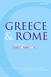 Greece & Rome Volume 68 - Issue 2 -