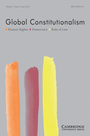 Global Constitutionalism Volume 1 - Issue 2 -