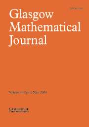 Glasgow Mathematical Journal Volume 46 - Issue 2 -