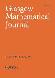 Glasgow Mathematical Journal Volume 48 - Issue 1 -