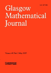 Glasgow Mathematical Journal Volume 49 - Issue 2 -