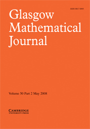 Glasgow Mathematical Journal Volume 50 - Issue 2 -