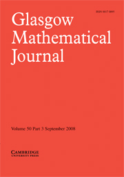 Glasgow Mathematical Journal Volume 50 - Issue 3 -