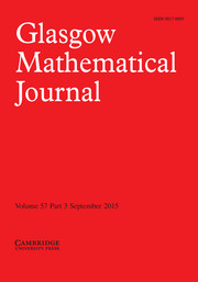 Glasgow Mathematical Journal Volume 57 - Issue 3 -