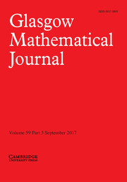Glasgow Mathematical Journal Volume 59 - Issue 3 -