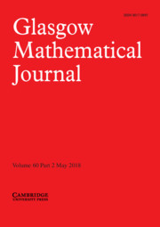 Glasgow Mathematical Journal Volume 60 - Issue 2 -