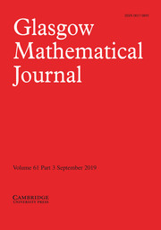 Glasgow Mathematical Journal Volume 61 - Issue 3 -