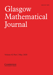Glasgow Mathematical Journal Volume 62 - Issue 2 -