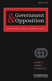 Government and Opposition Volume 54 - Issue 4 -