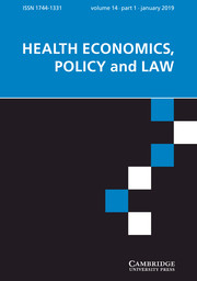 Health Economics, Policy and Law Volume 14 - Issue 1 -