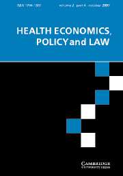 Health Economics, Policy and Law Volume 2 - Issue 4 -