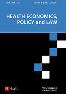 Health Economics, Policy and Law Volume 8 - Issue 3 -