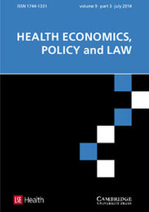 Health Economics, Policy and Law Volume 9 - Issue 3 -