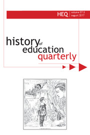 History of Education Quarterly Volume 57 - Issue 3 -
