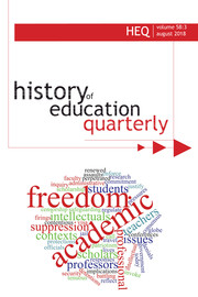 History of Education Quarterly Volume 58 - Issue 3 -
