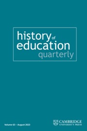 History of Education Quarterly Volume 63 - Issue 3 -