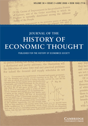 Journal of the History of Economic Thought Volume 30 - Issue 2 -