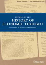 Journal of the History of Economic Thought Volume 31 - Issue 2 -
