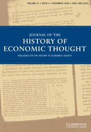 Journal of the History of Economic Thought Volume 31 - Issue 4 -