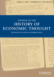 Journal of the History of Economic Thought Volume 32 - Issue 4 -