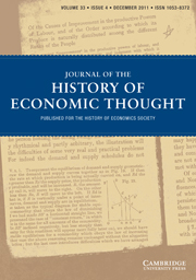 Journal of the History of Economic Thought Volume 33 - Issue 4 -