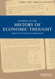 Journal of the History of Economic Thought Volume 34 - Issue 1 -
