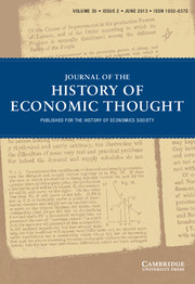 Journal of the History of Economic Thought Volume 35 - Issue 2 -
