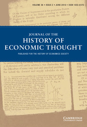 Journal of the History of Economic Thought Volume 38 - Issue 2 -